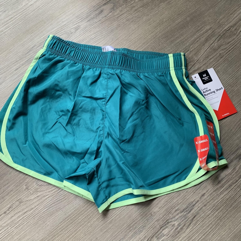 Member's Mark XS Green Comfy Lined Athletic Shorts